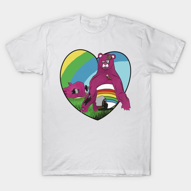 Rainbow scare bear T-Shirt by JP